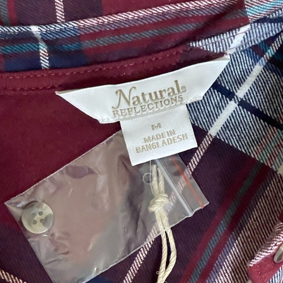 Bass Pro Shops Maroon, Navy and White Plaid Shirt - Picture 5 of 5